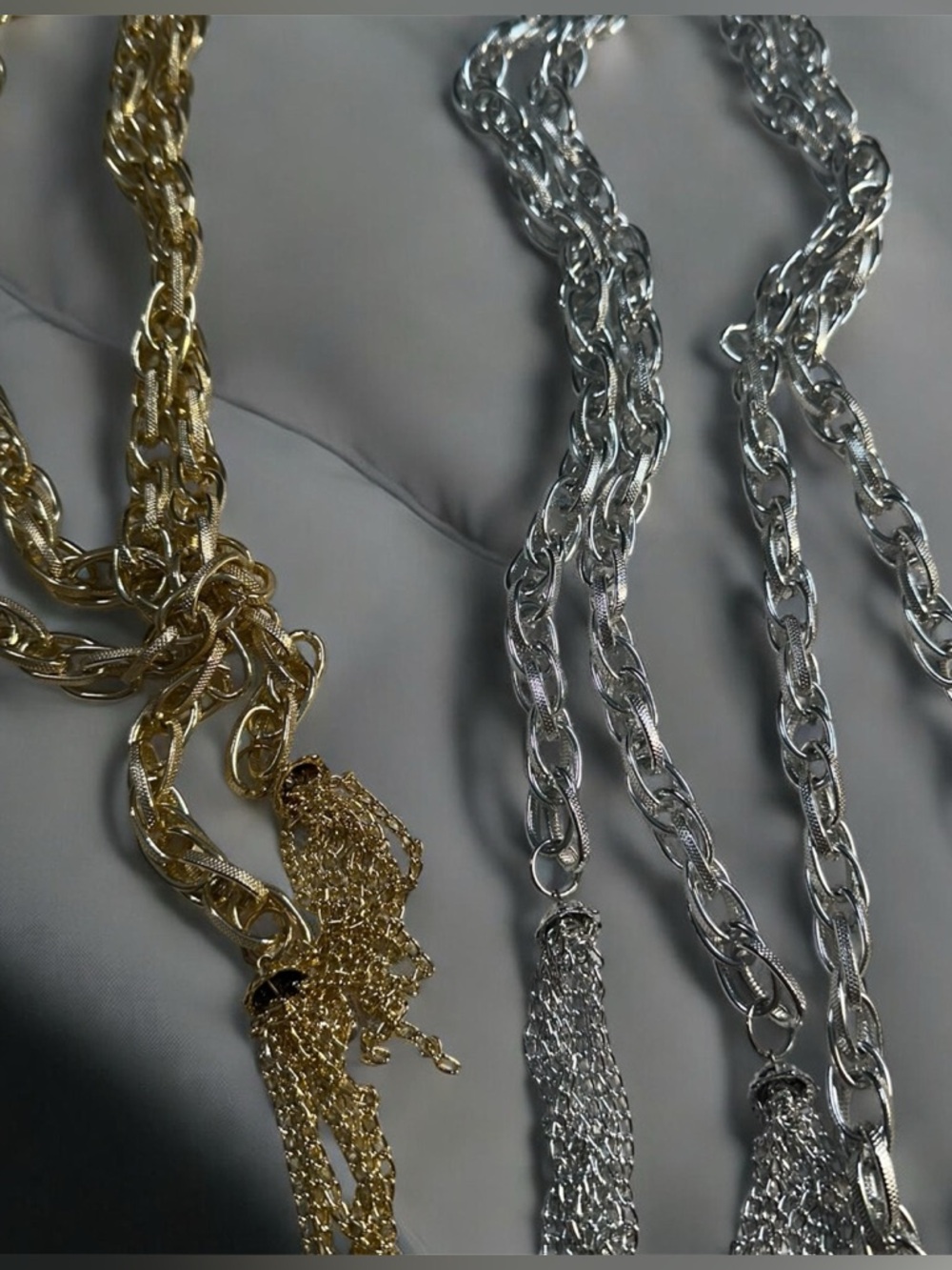 EUC paparazzi Gold and Silver Layered Chain Necklace - Set of 2